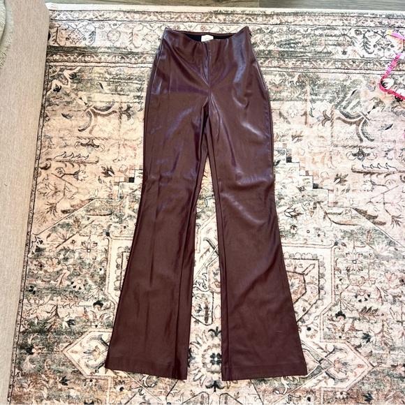 Aritzia Pants - Aritzia Wilfred Roma Faux Leather Pant Purple Flare- 0